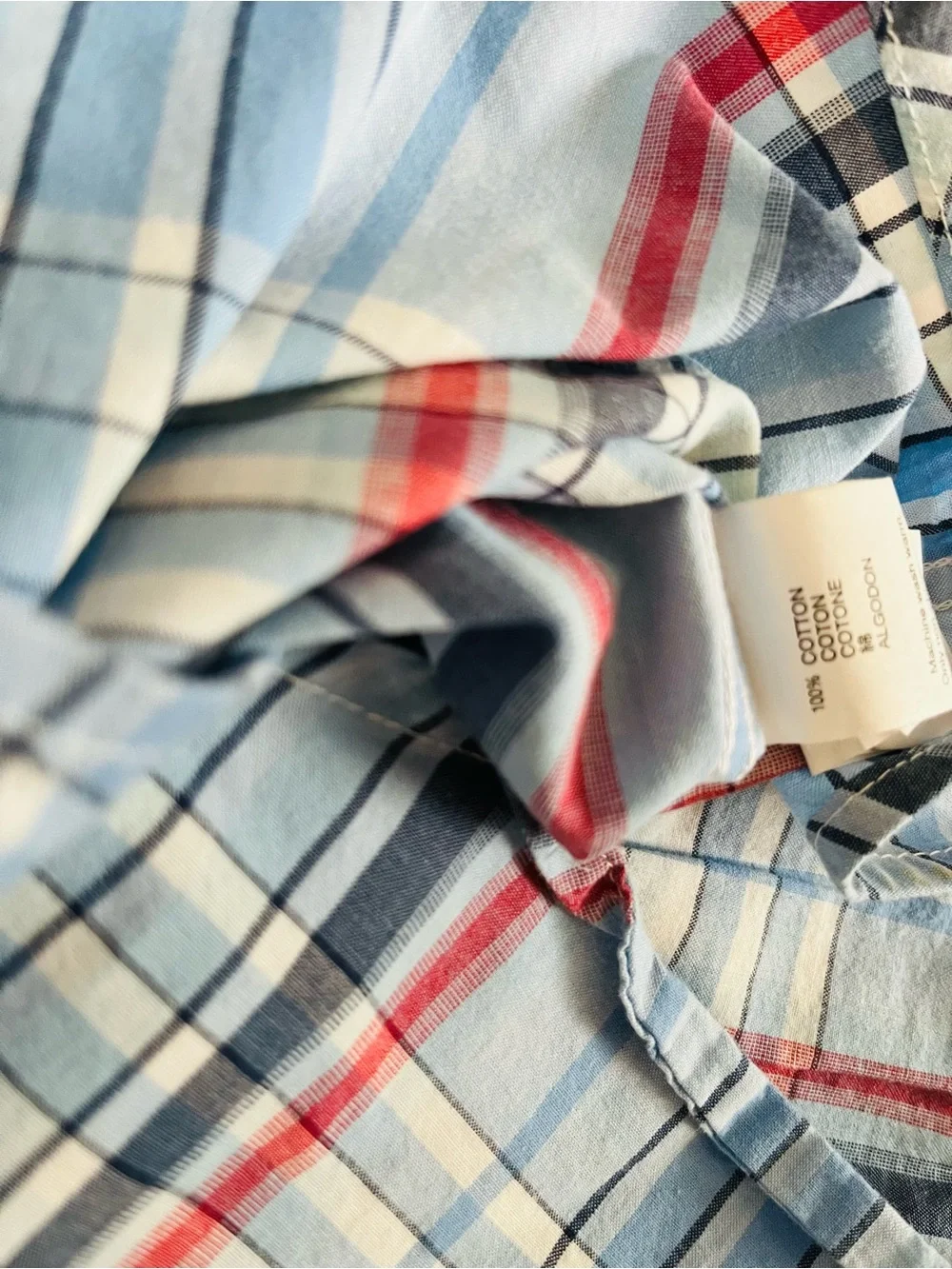 Baby Gap 18-24 months Boys' Light Blue Plaid Button-Up Shirt